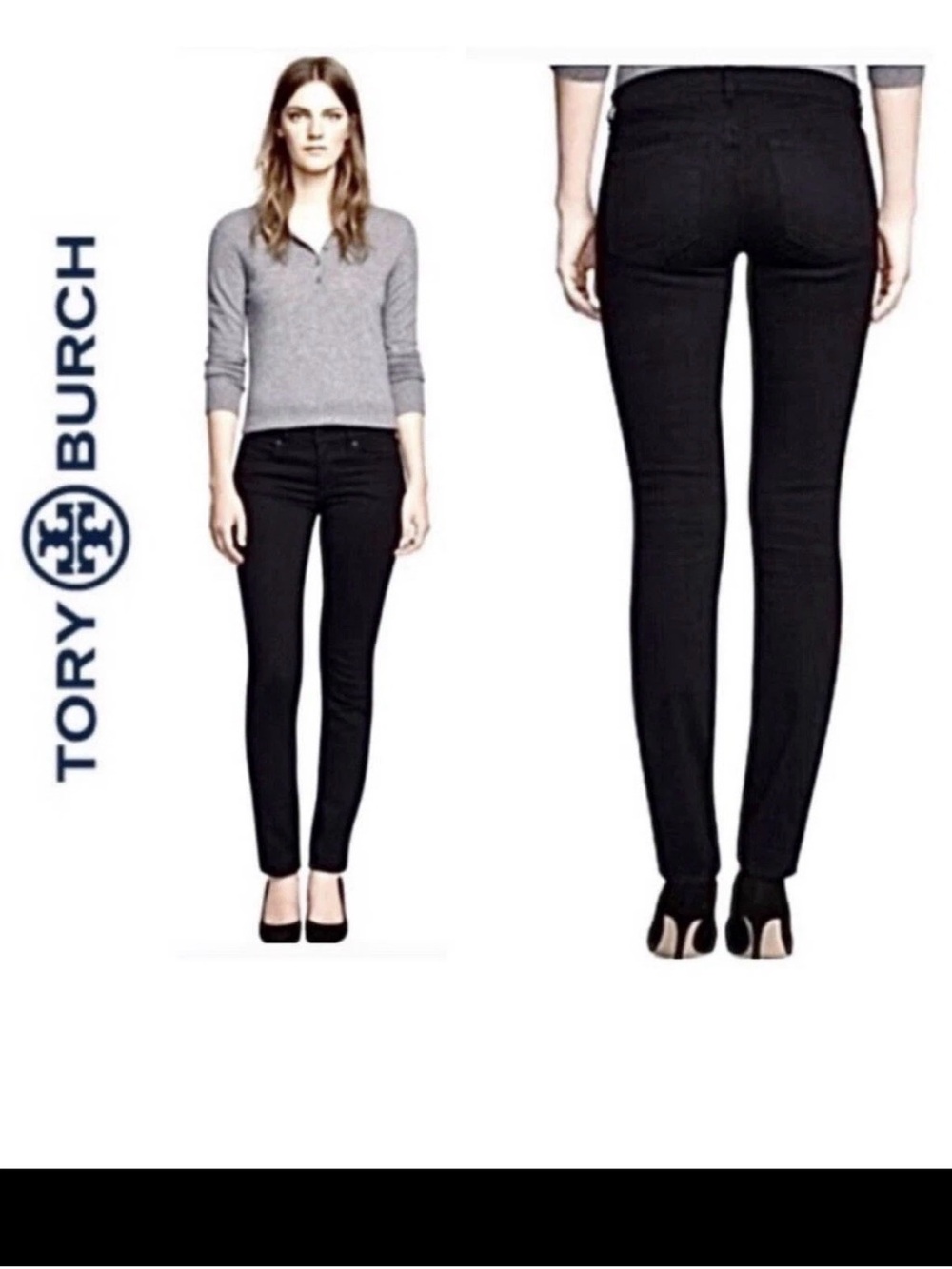 Tory Burch Black Skinny Jeans - Women's Slim Straight Leg size 29 new with tag